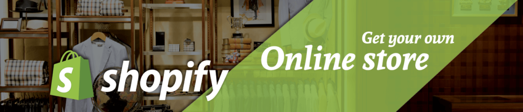 Banner image of Shopify which is online store